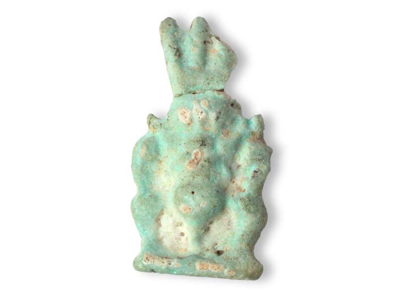 Amuleto con representación del dios Bes procedente de Egipto (La Fonteta)